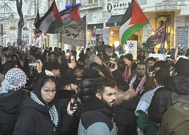 Berlin’de Filistin Destek Gösterisinde Gözaltılar